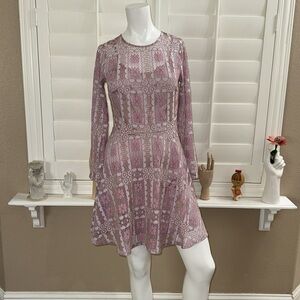 Modcloth Lace Lady Lace Lavender Eyelet Lace Overlay
Fit & Flare Dress